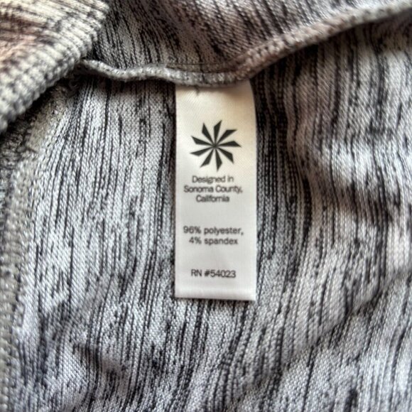 ATHLETA Downplay Medium Knit Mini Grey Pocket Drawstring Pullon Stretch - Picture 6 of 7